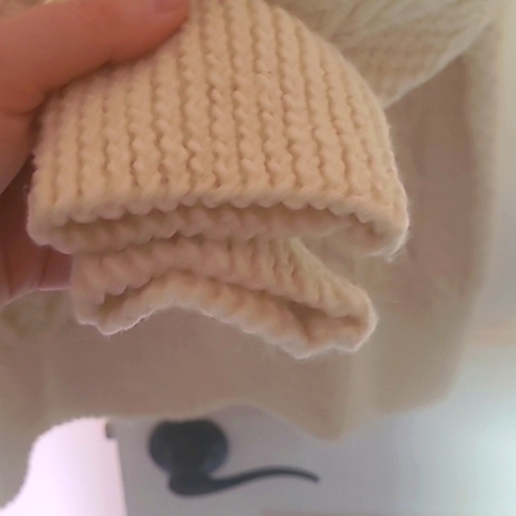 BLARNEY new wool cream handknit Irish sweater UNISEX - Picture 7 of 10